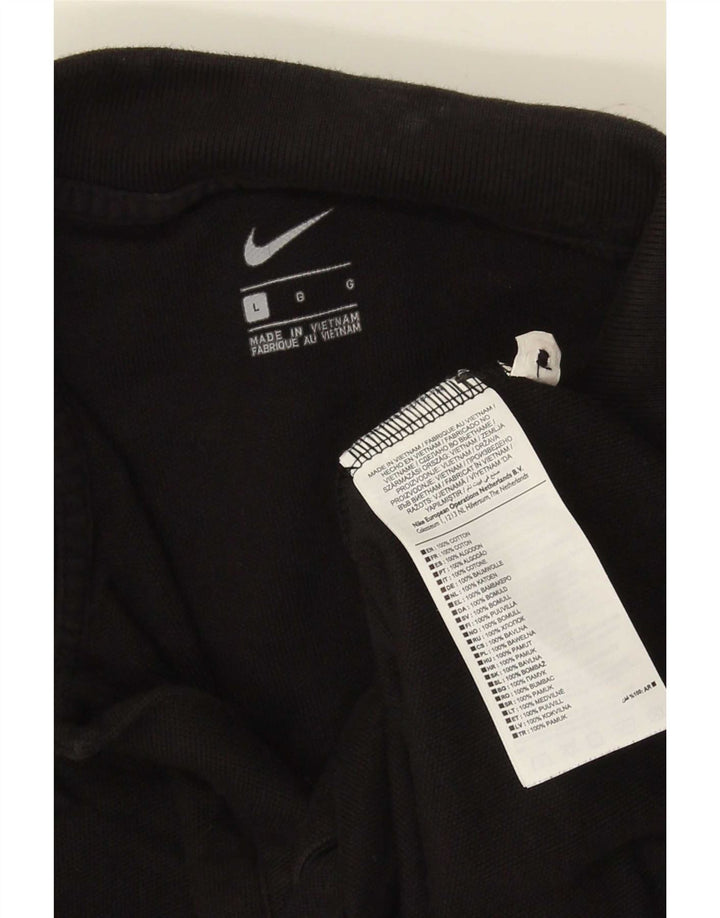 Camisa polo masculina Nike grande algodão preto