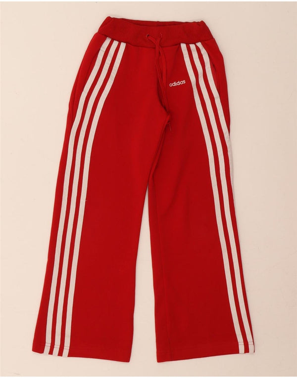 Calças de treino Adidas meninas 7-8 anos poliéster vermelho