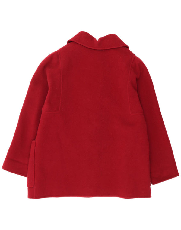 Casaco feminino vintage oversized com peito duplo IT 50 XL lã vermelha