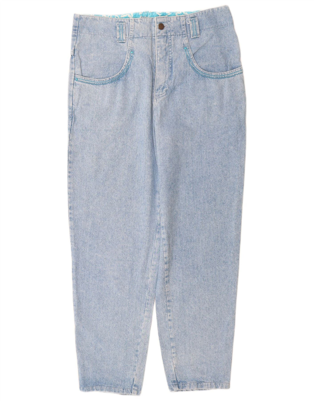 Jeans feminino Mash Tapered IT 46 grande W30 L30 azul algodão