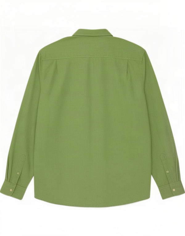 Camisa masculina de ajuste regular Springfield XL algodão verde