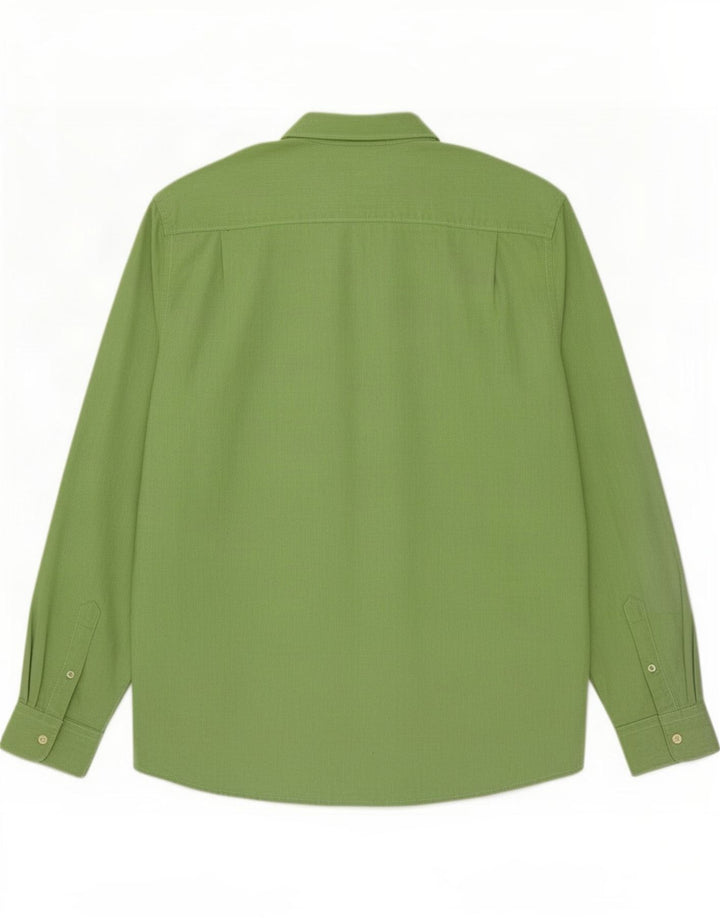 Camisa masculina de ajuste regular Springfield XL algodão verde
