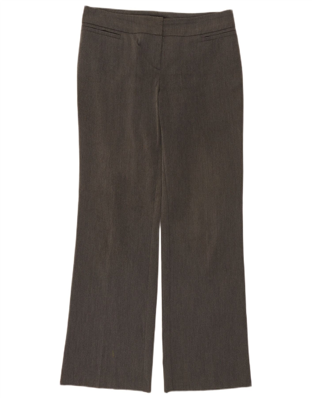 Calça casual feminina SASHA Bootcut EUA 12 grande W32 L32 poliéster cinza