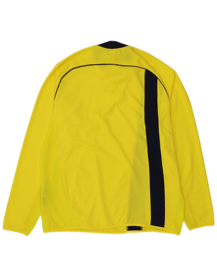 DIADORA Mens Top Manga Longa Grande Poliéster Colorblock Amarelo