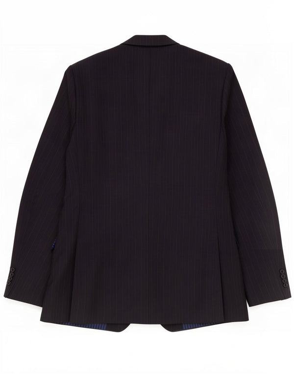 Jaqueta blazer masculina de 2 botões Marks & Spencer Reino Unido 44 XL risca de giz azul marinho