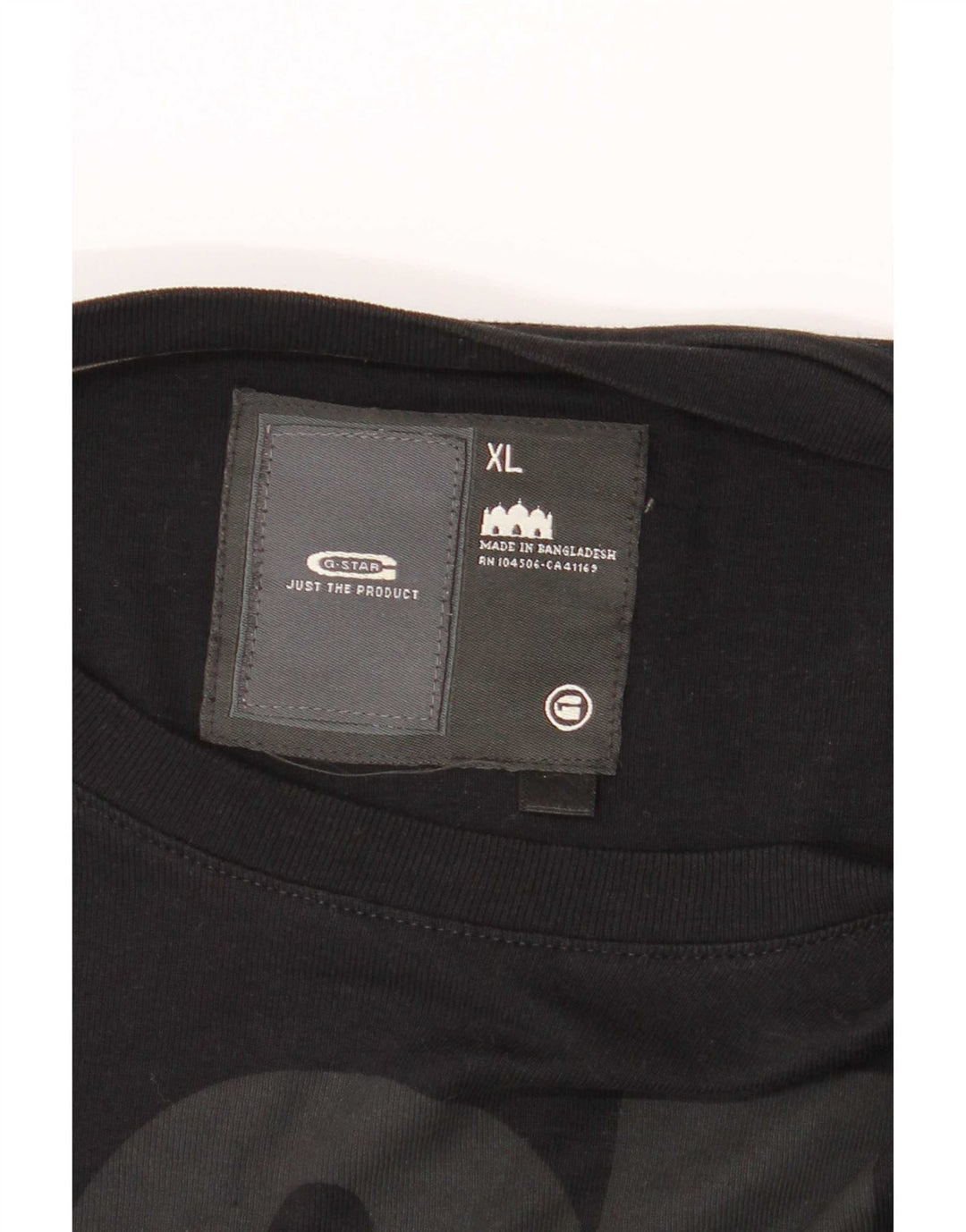Top gráfico masculino G-Star manga comprida XL preto