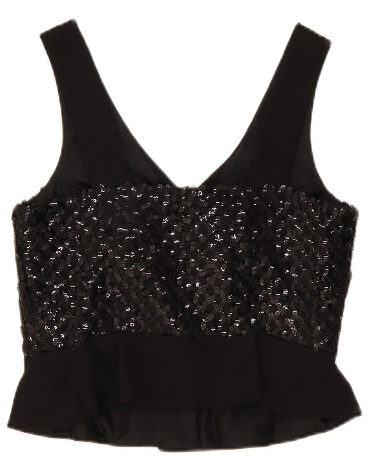 Blusa feminina Lucie Linden sem mangas IT 42 poliéster preto médio