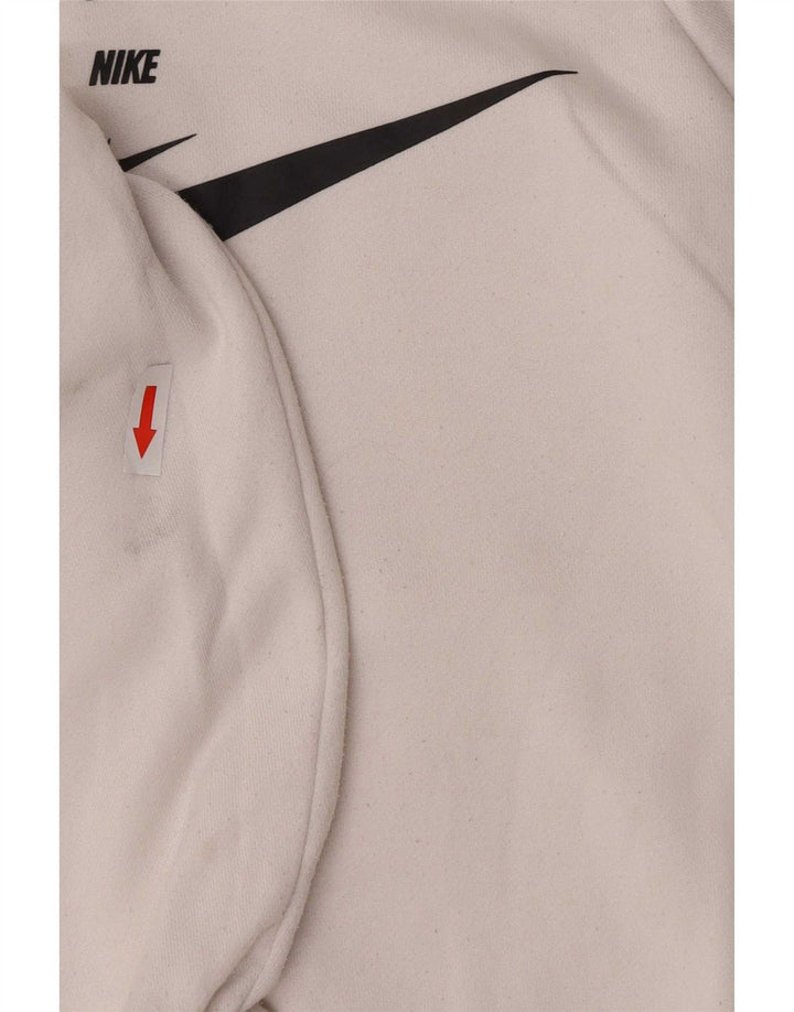 Jumper com capuz Nike feminino gráfico oversized UK 10 pequeno poliéster branco