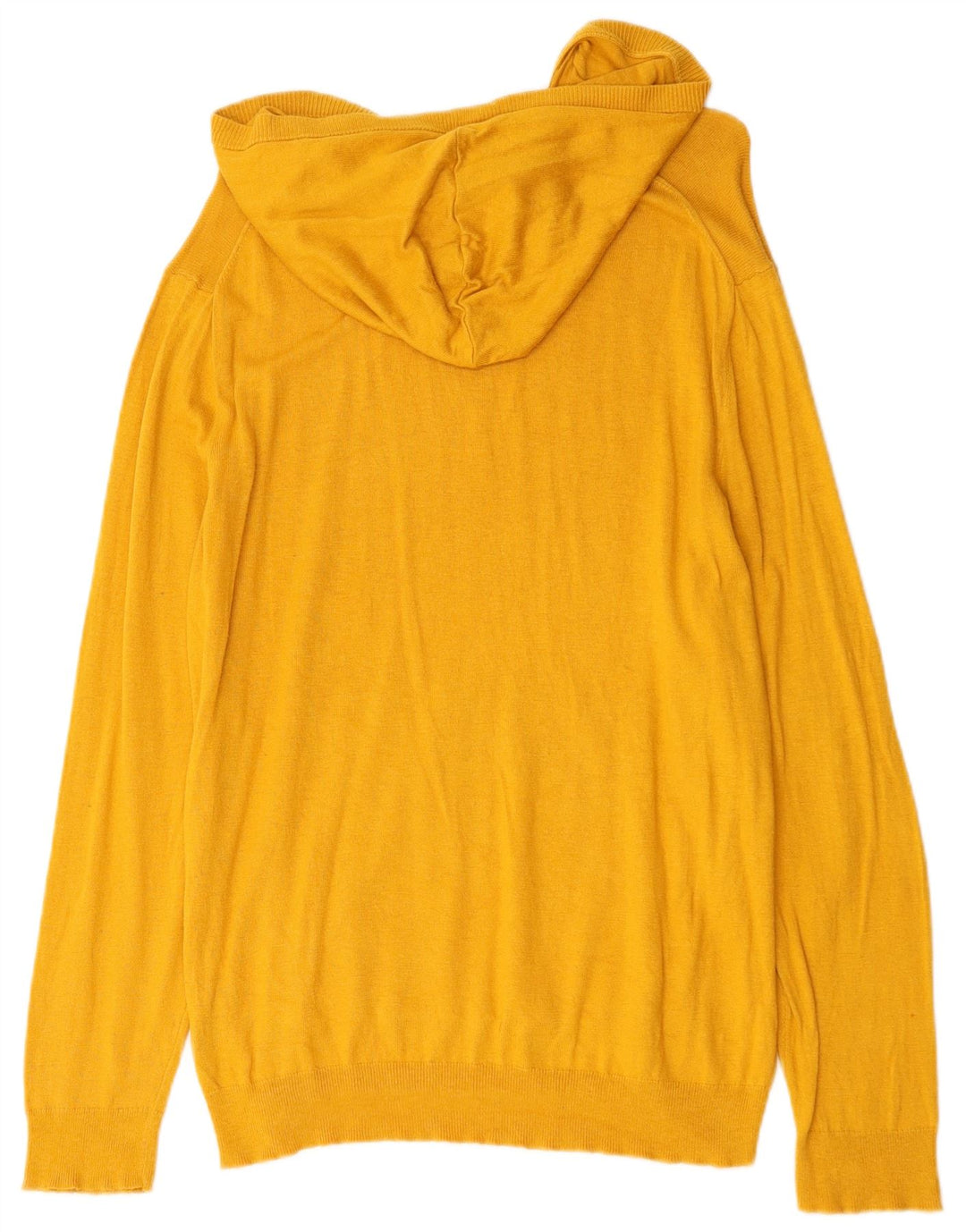Zara Mens Hoodie Jumper Médio Amarelo