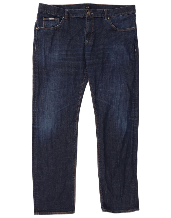 Hugo Boss Mens Slim Jeans  W38 L32 Navy Blue Cotton