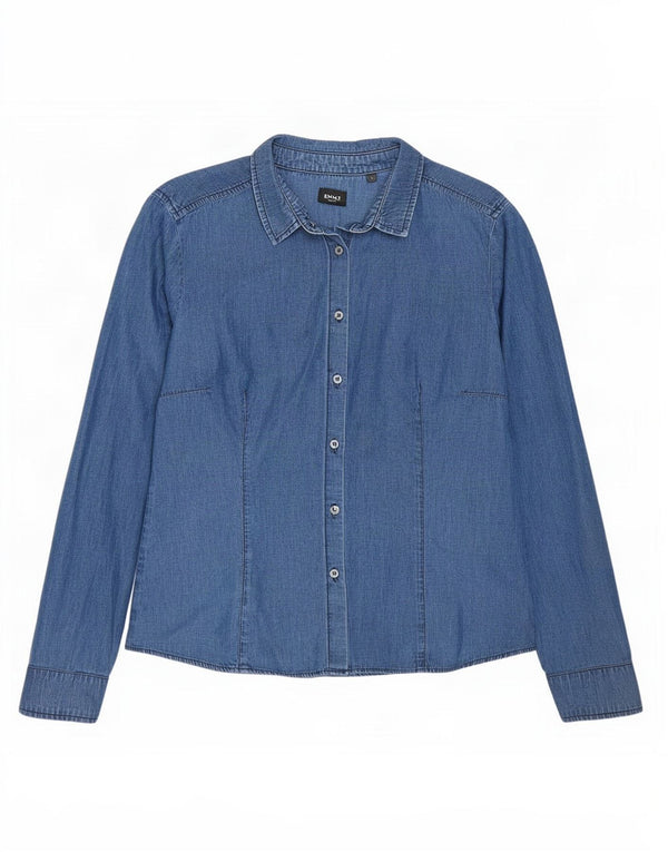 Camisa jeans EMME feminina Marella IT 42 algodão azul médio