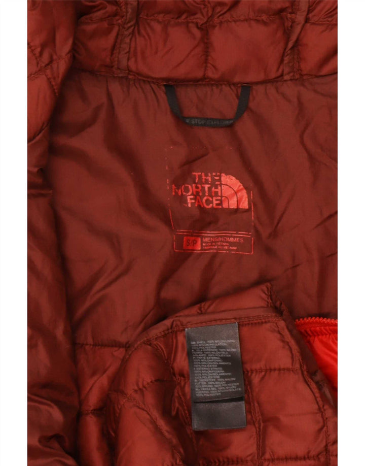 Jaqueta masculina acolchoada com capuz The North Face Reino Unido 36 pequeno nylon vermelho