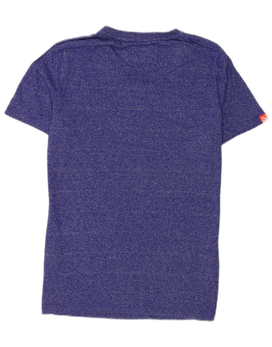 Camiseta masculina Superdry top pequeno algodão manchado azul