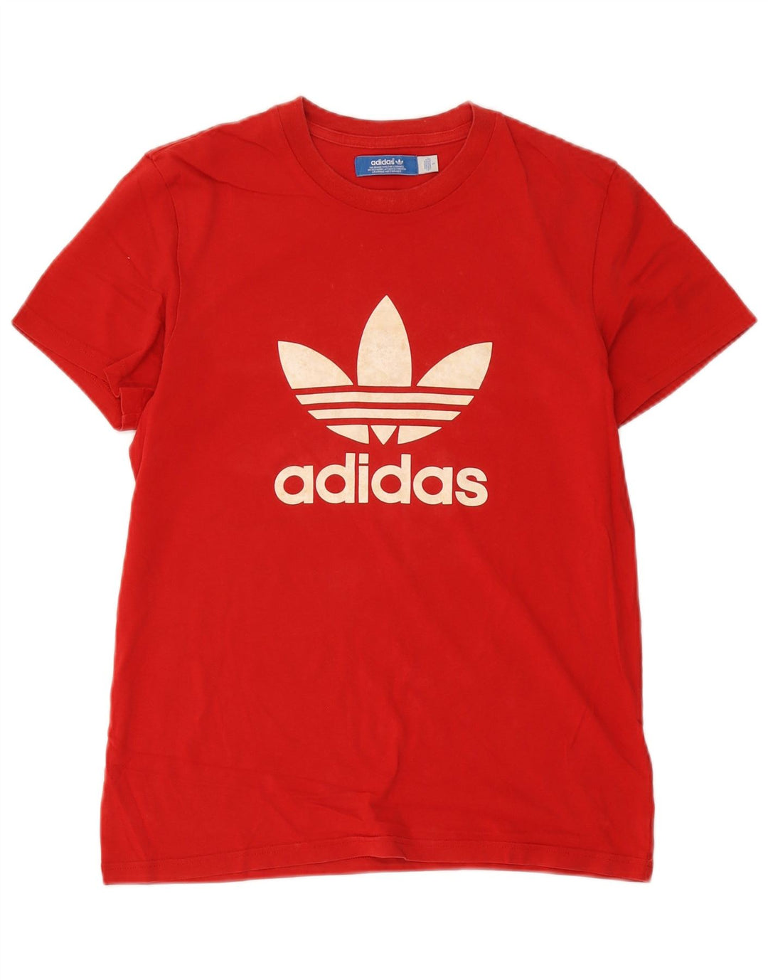 Adidas Mens Graphic T-Shirt Top Pequeno Algodão Vermelho