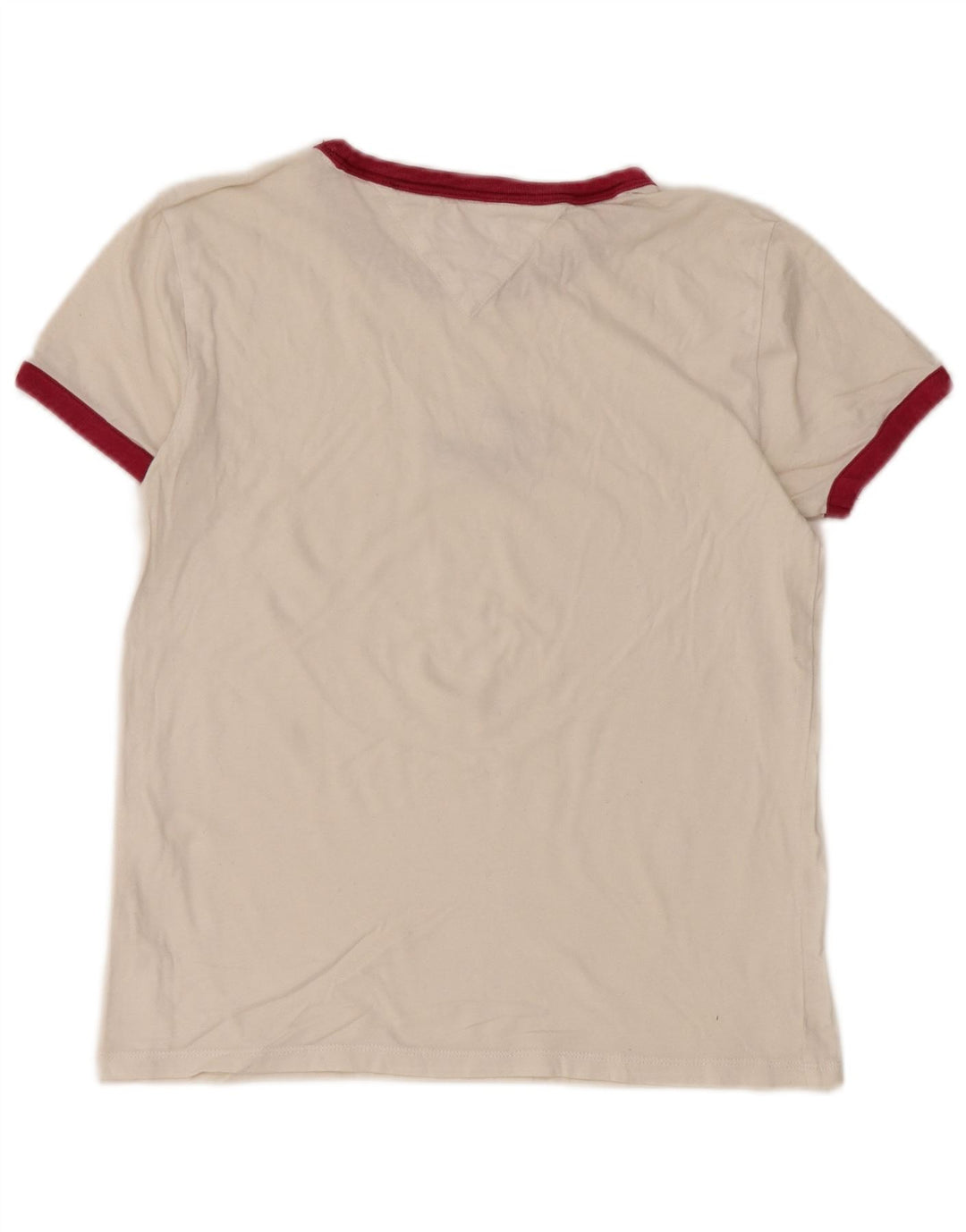 Camiseta feminina TOMMY HILFIGER com estampa gráfica UK 6 XS Branco