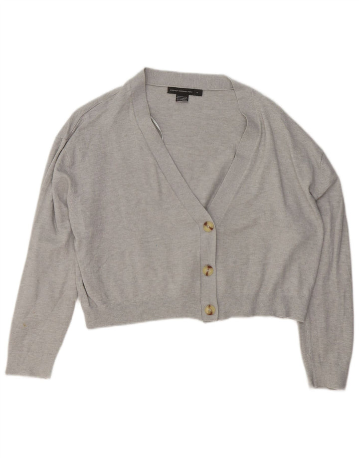 Suéter cardigan feminino cropped French Connection UK 10 pequeno cinza
