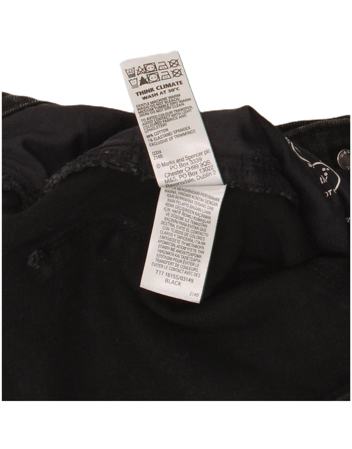 Marks & Spencer Mens Jeans Slim W34 L31 Algodão Preto