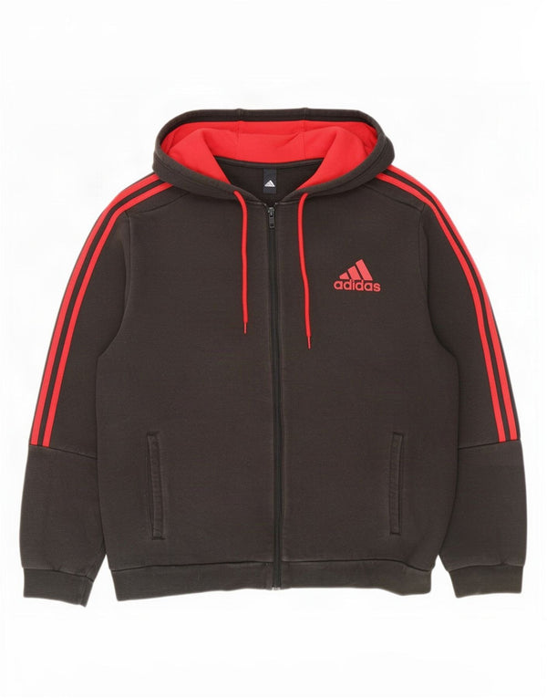 Suéter adidas masculino com capuz e zíper 2XL preto