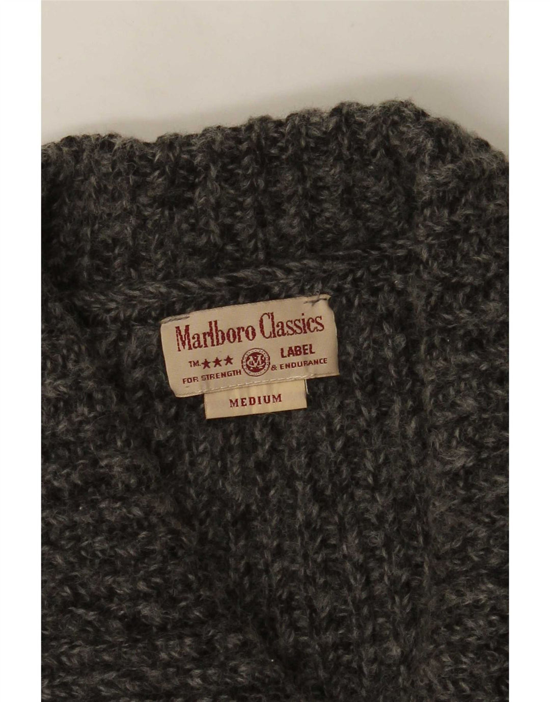 Suéter feminino Crop Cardigan Marlboro Classics Reino Unido 14 cinza médio manchado