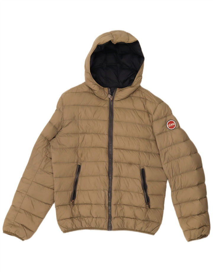 Jaqueta masculina acolchoada com capuz Colmar IT 48 médio cáqui