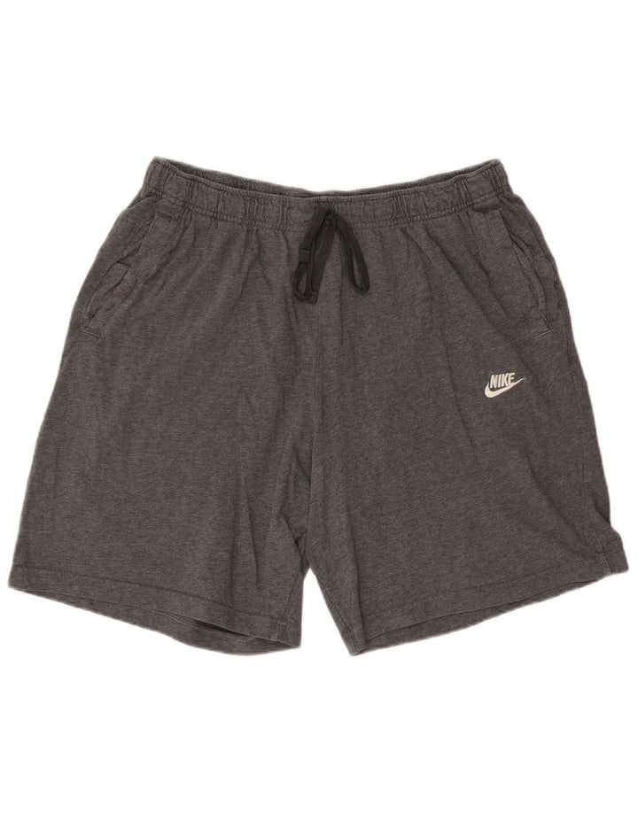 Shorts esportivos masculinos Nike XL cinza manchado de algodão