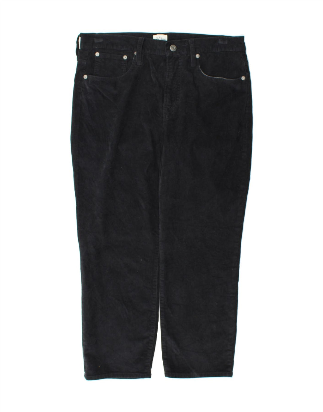 J. CREW Womens Corduroy Cropped Trousers W31 L25 Black Cotton Vintage J. Crew and Second-Hand J. Crew from Messina Hembry 