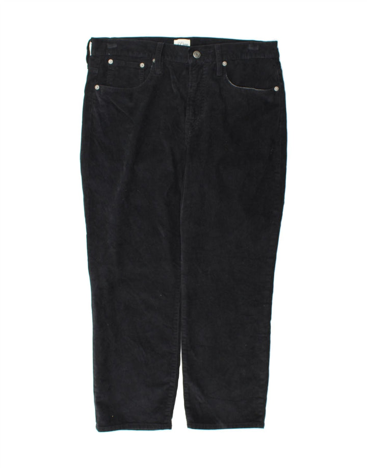 J. CREW Womens Corduroy Cropped Trousers W31 L25 Black Cotton Vintage J. Crew and Second-Hand J. Crew from Messina Hembry 