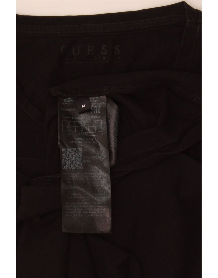 Camiseta feminina Guess com estampa gráfica UK 8 pequena preta