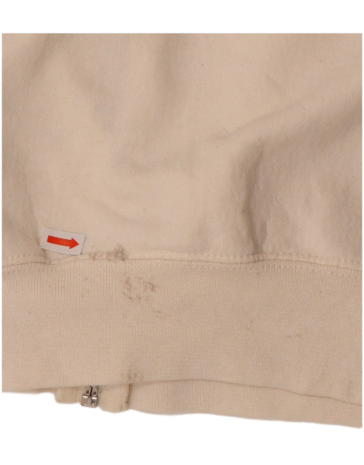CHAMPION Suéter masculino com capuz e zíper médio branco