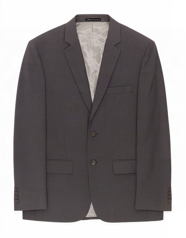 Jaqueta blazer masculina Pierre Cardin com 2 botões UK 40 listra cinza grande