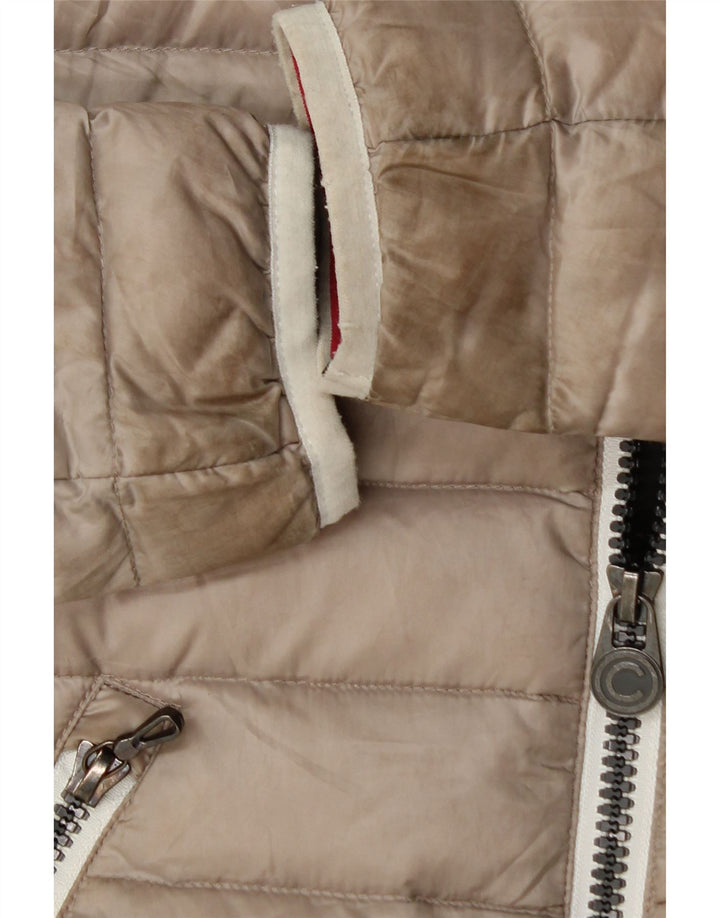 Jaqueta acolchoada com capuz feminino Colmar IT 40 pequeno bege