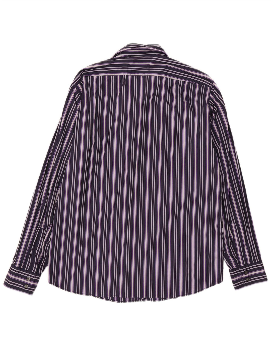 Camisa masculina Hugo Boss grande algodão listrado roxo