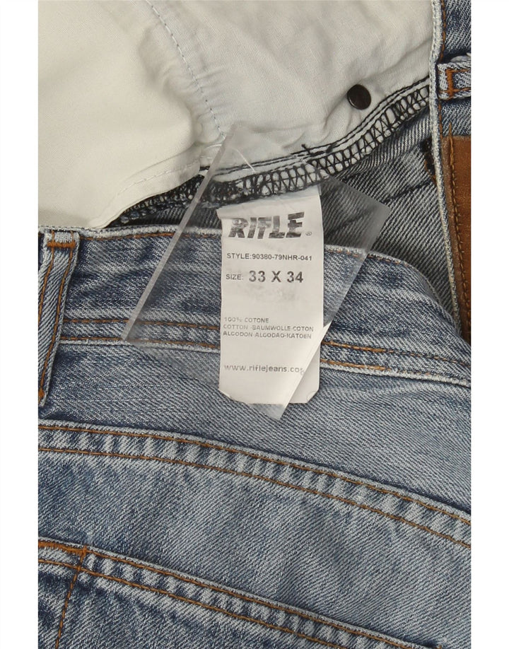 Shorts jeans masculino Rifle W33 algodão azul médio