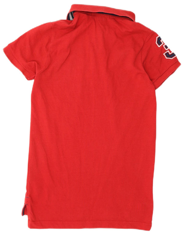 US Polo Assn. Camisa pólo masculina gráfica Slim Fit 14-15 anos médio vermelho