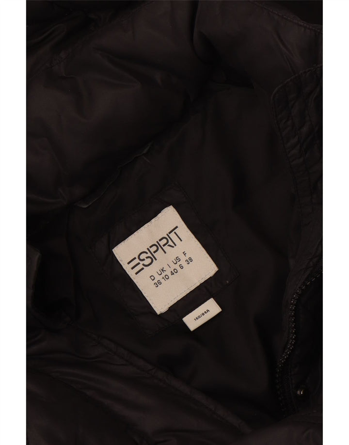 Jaqueta feminina acolchoada com capuz ESPRIT UK 10 pequena preta