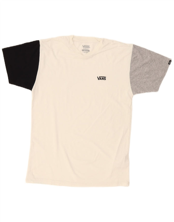 Camiseta Vans Masculina Classic Fit Top Médio Branco Colourblock Algodão