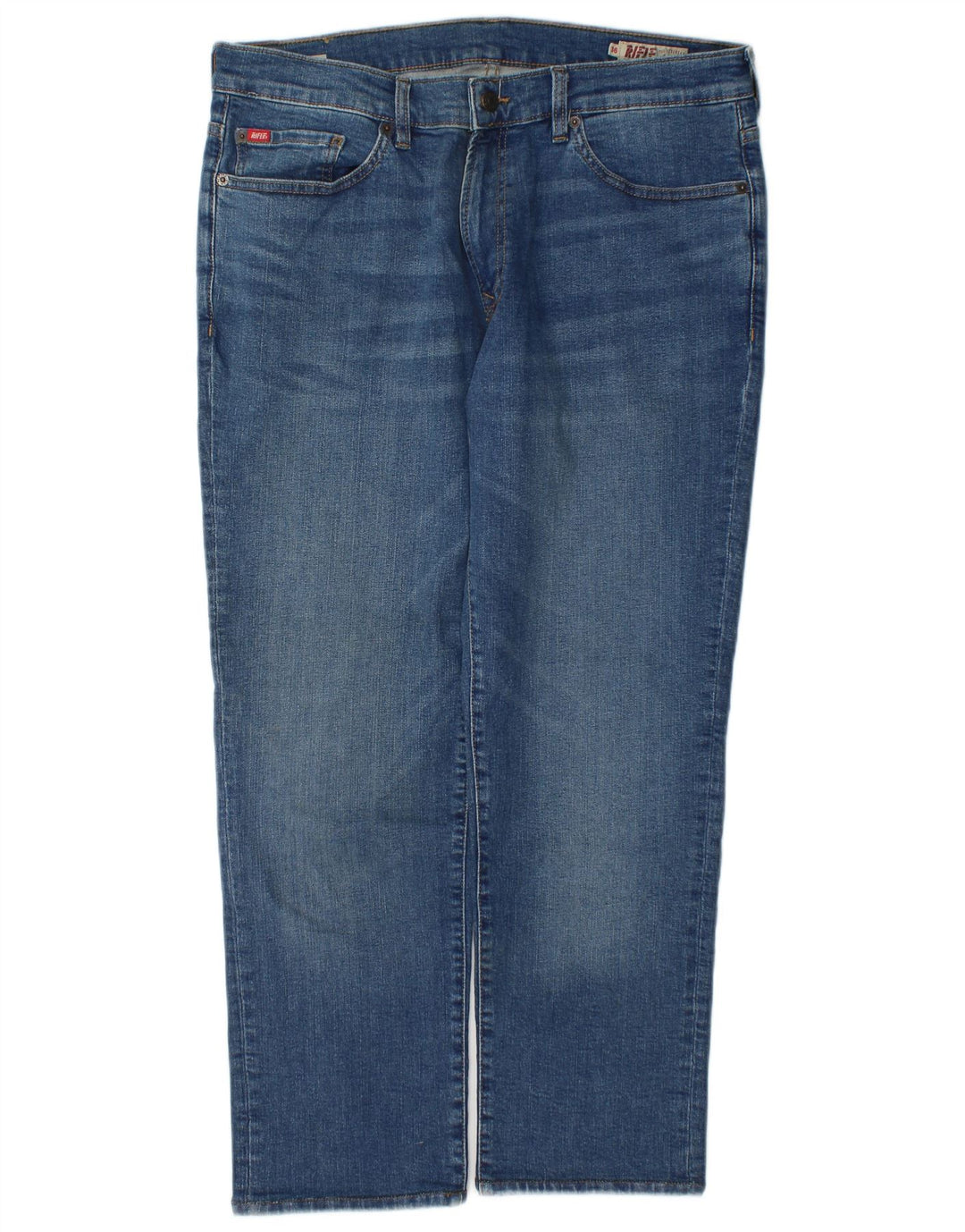 Rifle Mens Straight Jeans W36 L28 Azul Algodão