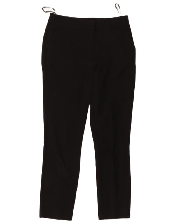 Calça feminina cortada slim Warehouse UK 8 pequena W30 L25 algodão preto