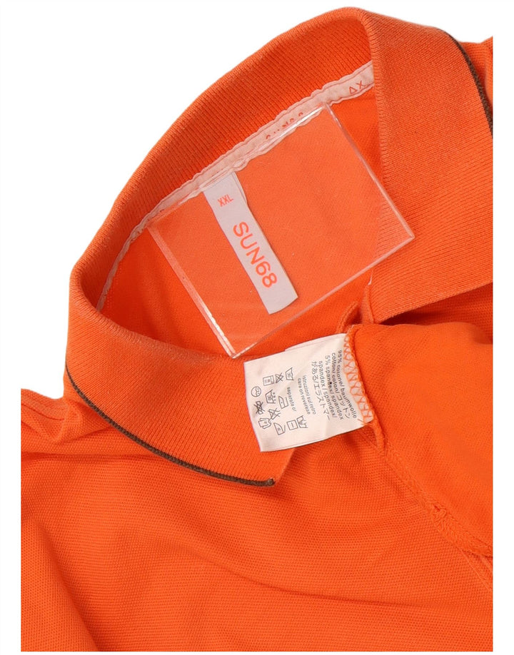 Camisa pólo masculina Sun68 2XL algodão laranja