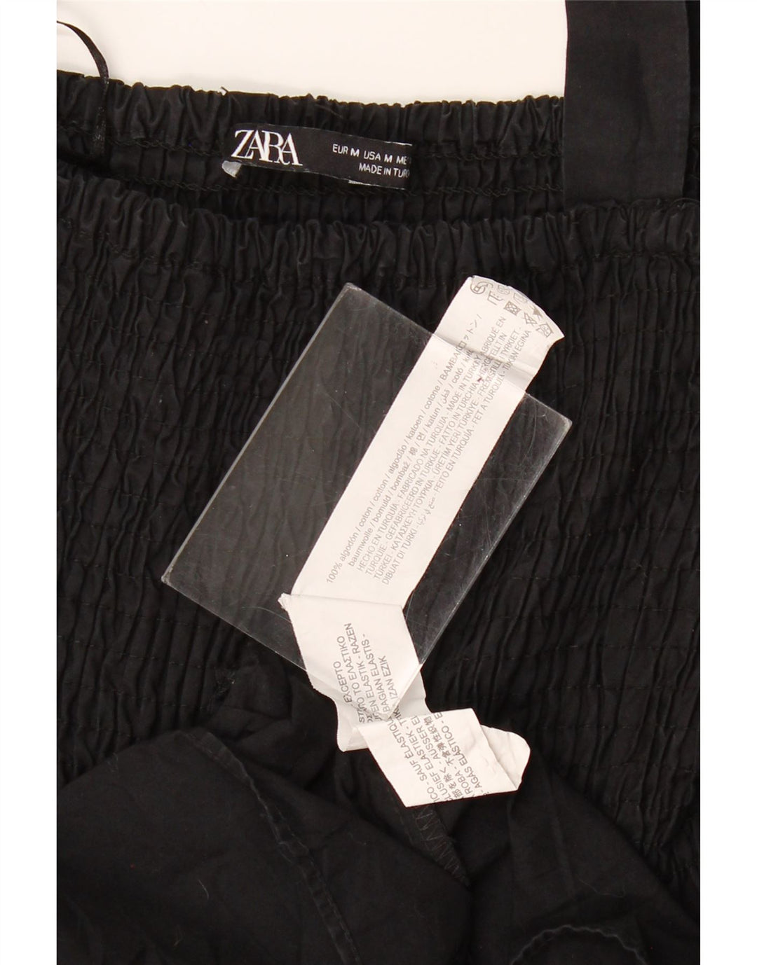 Vestido maxi feminino sem mangas Zara Reino Unido 12 algodão preto médio