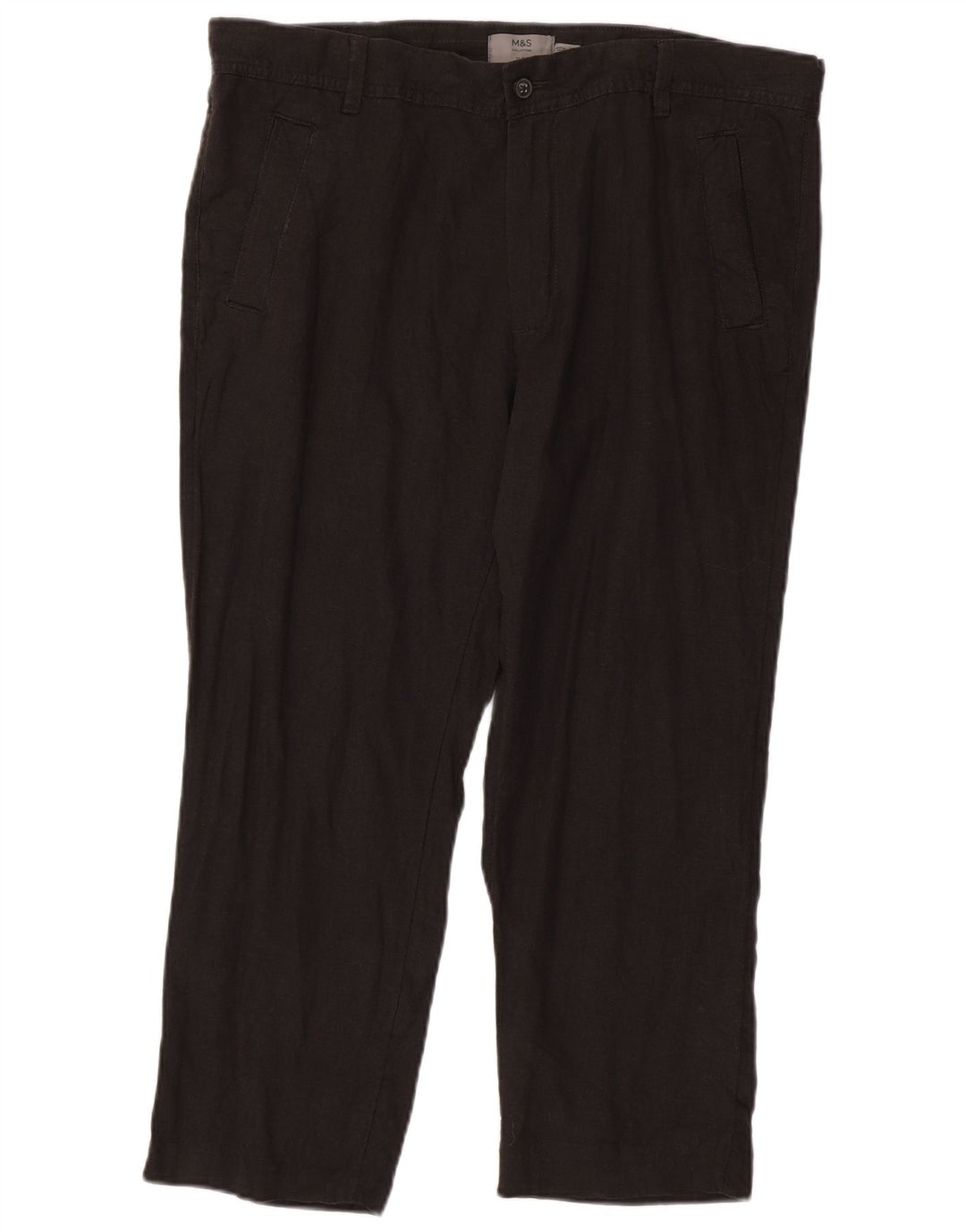 Calça Chino Masculina Slim MARKS & SPENCER W36 L25 Linho Cinza