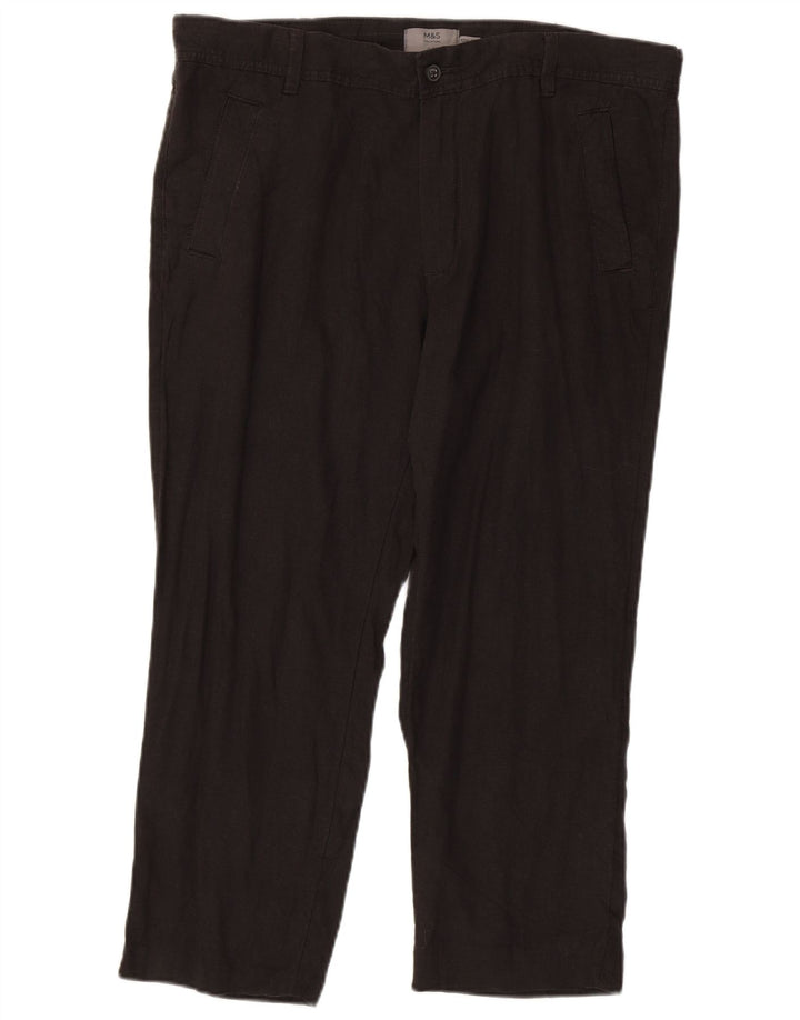 Calça Chino Masculina Slim MARKS & SPENCER W36 L25 Linho Cinza