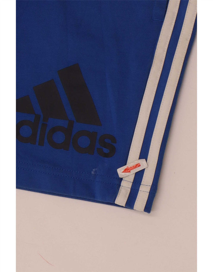 Shorts esportivos masculinos Adidas 9-10 anos pequeno azul algodão