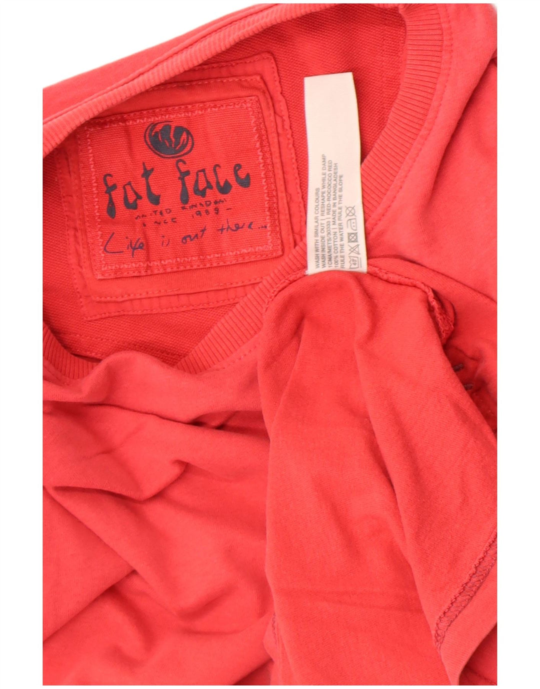 Camiseta masculina Fat Face Top grande algodão vermelho