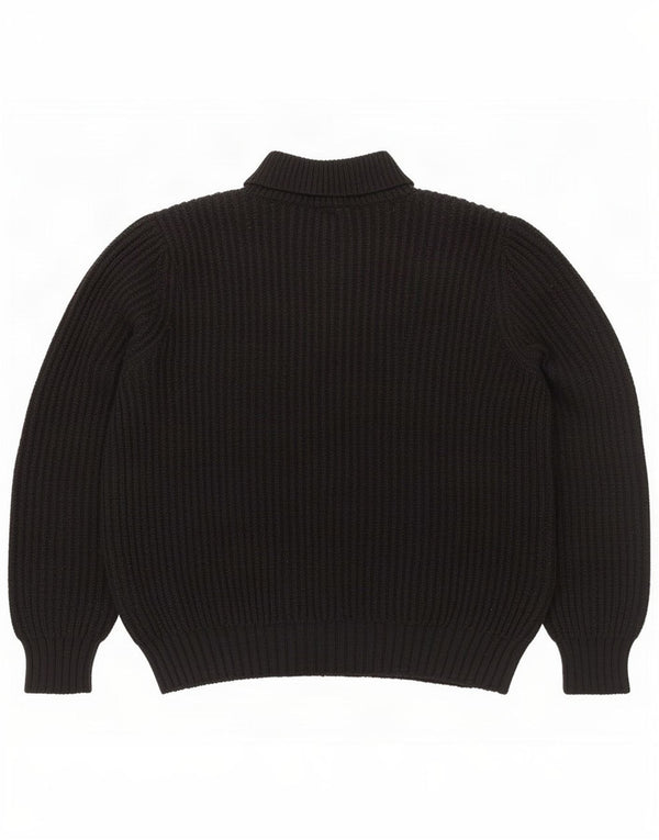 Suéter cardigã feminino vintage IT 52 2XL preto