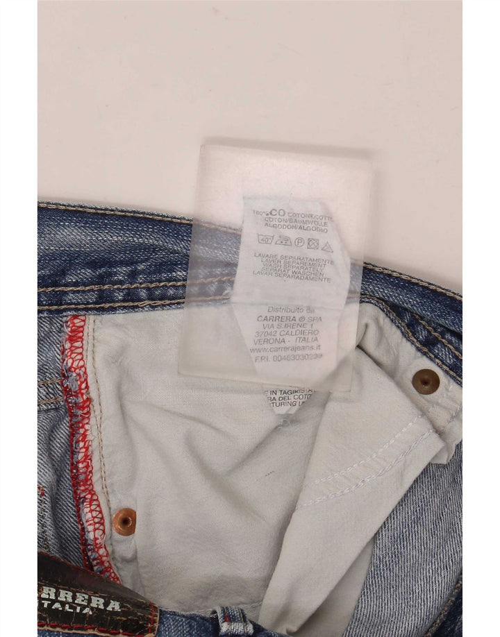 Carrera Mens Straight Jeans W36 L30 Azul Algodão