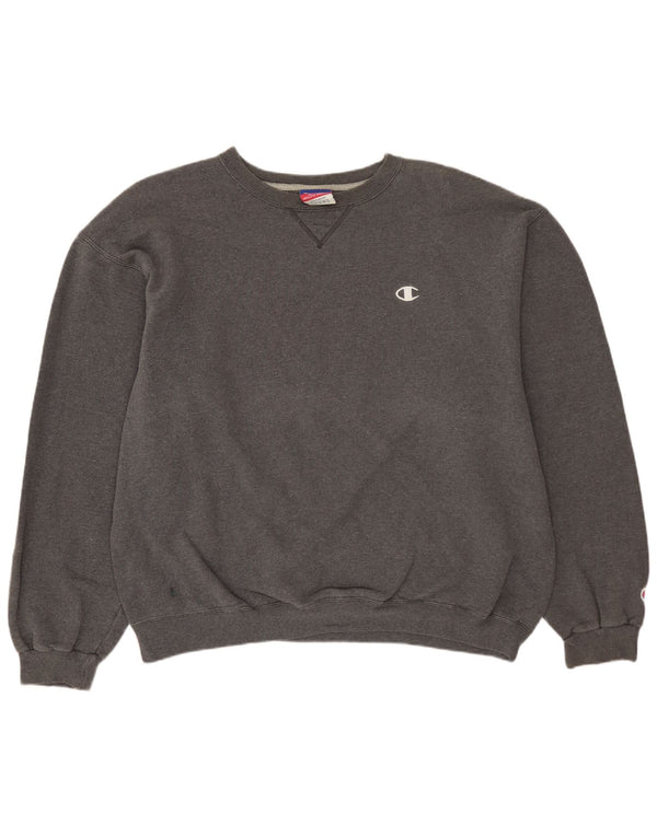 CHAMPION Moletom Masculino Jumper Grande Algodão Cinza