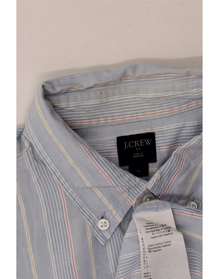 Camisa masculina J. Crew de algodão listrado azul médio