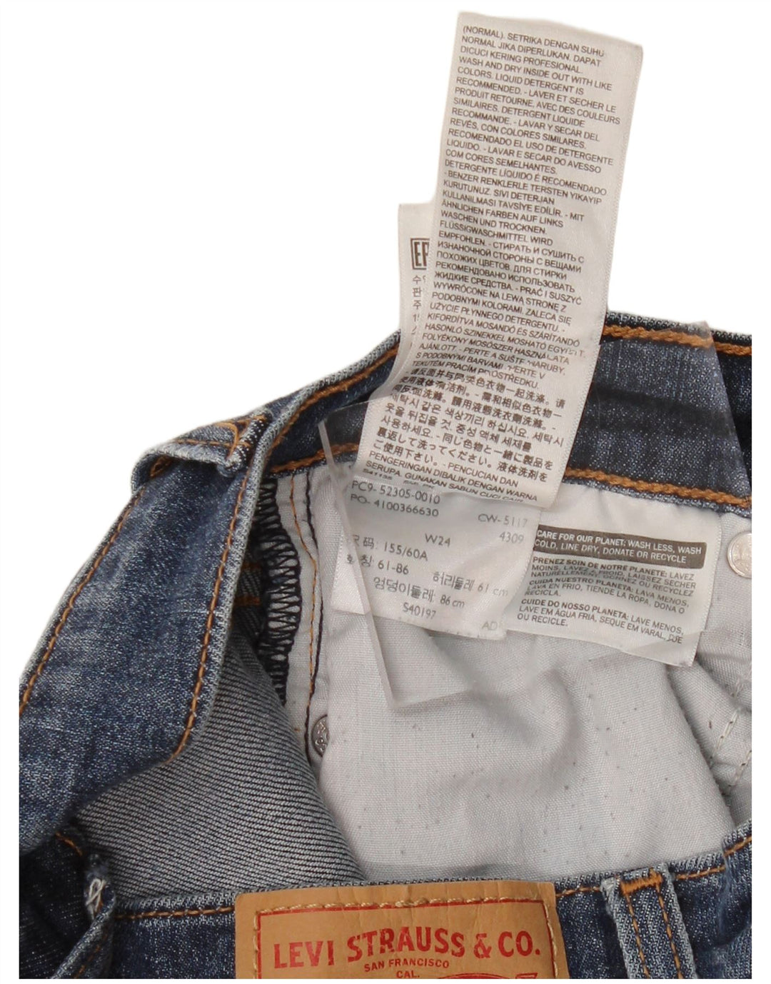 Calça jeans feminina Wedgie Skinny LEVI'S W24 L27 algodão azul