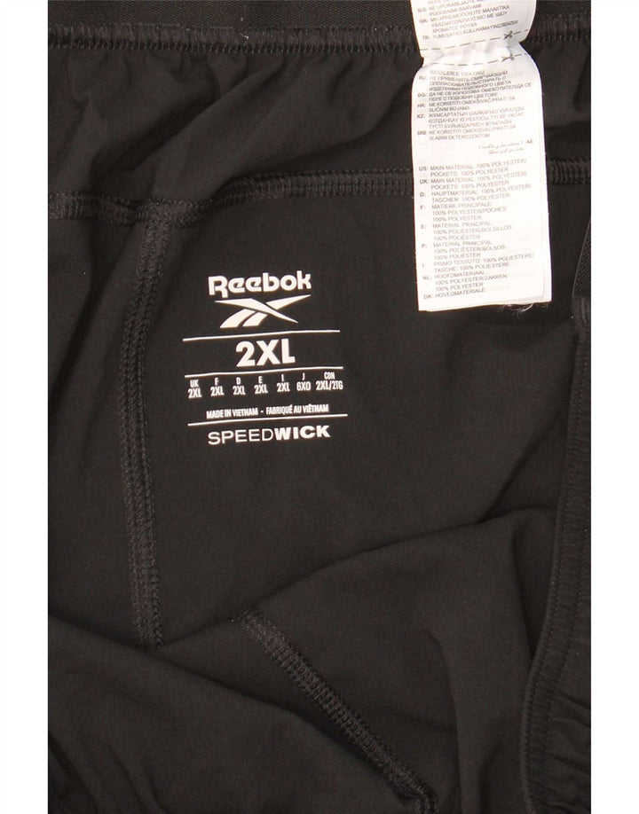 Shorts esportivos masculinos Reebok 2XL poliéster preto